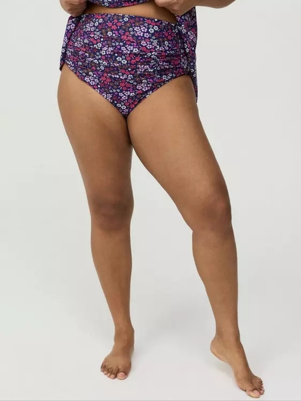 Torrid Alex Ditsy Blue Floral High-Waist Cheeky Swim Bottom Plus Size 3X Nwt